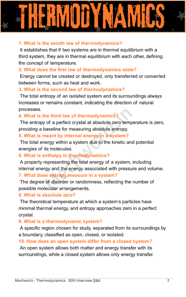 page 2 thermodynamic interview q&a